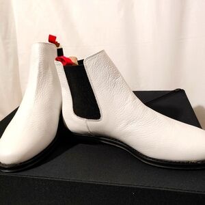 Del Toro Women's New white leather boots